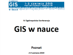 Plakat konferencji GIS w nauce 2015