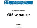 Plakat konferencji GIS w nauce 2015 Plakat konferencji GIS w nauce 2015
